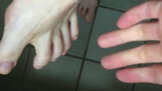 Barefoot Cutie Walks Cool Tile House - Sexy Feet & Soles