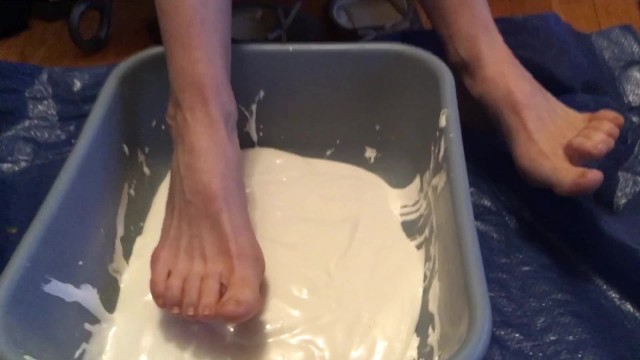 Size 7 Soles Completely Drenched in Sticky Marshmallow Fluff