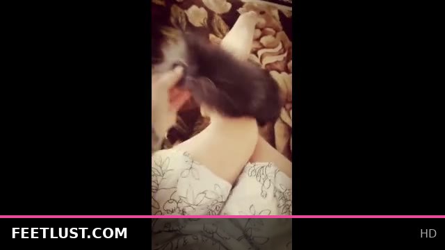 Sensual ponytail tease with tit play and self-pleasure in homemade footage