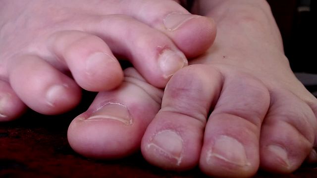 Long Toes Bare and Natural Soles Close-Up