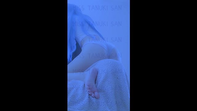 Miss pleasures herself naked on the sofa, leaving stains with her wet, naughty play