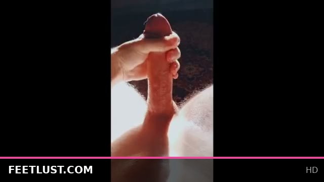 Beautiful Sunny Day Masturbation with Oiled, Freshly Waxed Cock
