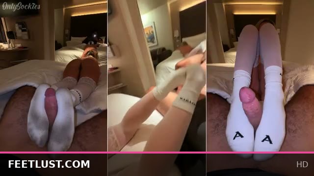 Blondie Enjoys Giving Vacation Sockjobs in Sexy Stockings – POV Foot Fetish Fun