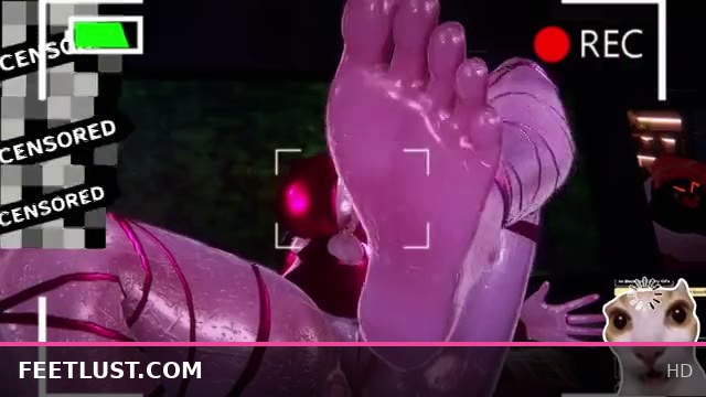 Sweaty red dress soles worship