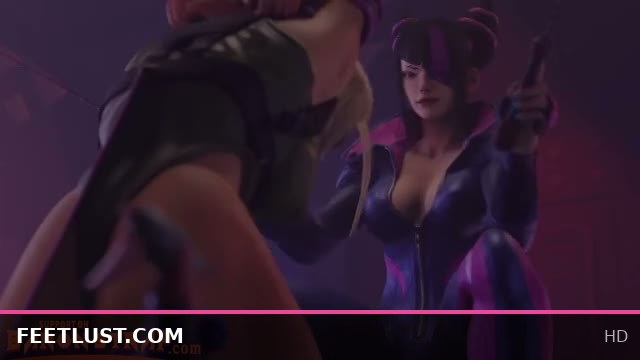 Cammy and Juri Lesbian Foot Tickle Domination Playtime